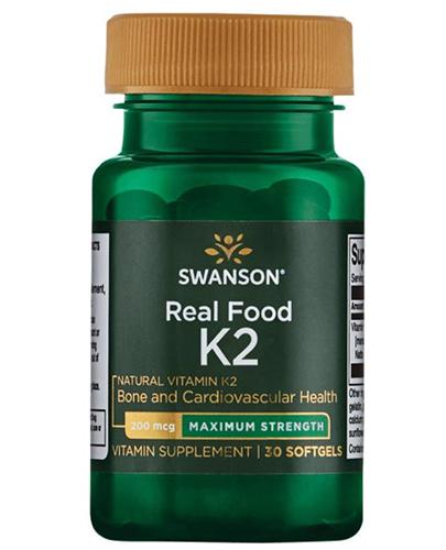 SWANSON Witamina K2 naturalna 200 mcg, 30 kaps., cena, opinie, właściwości zdjęcie