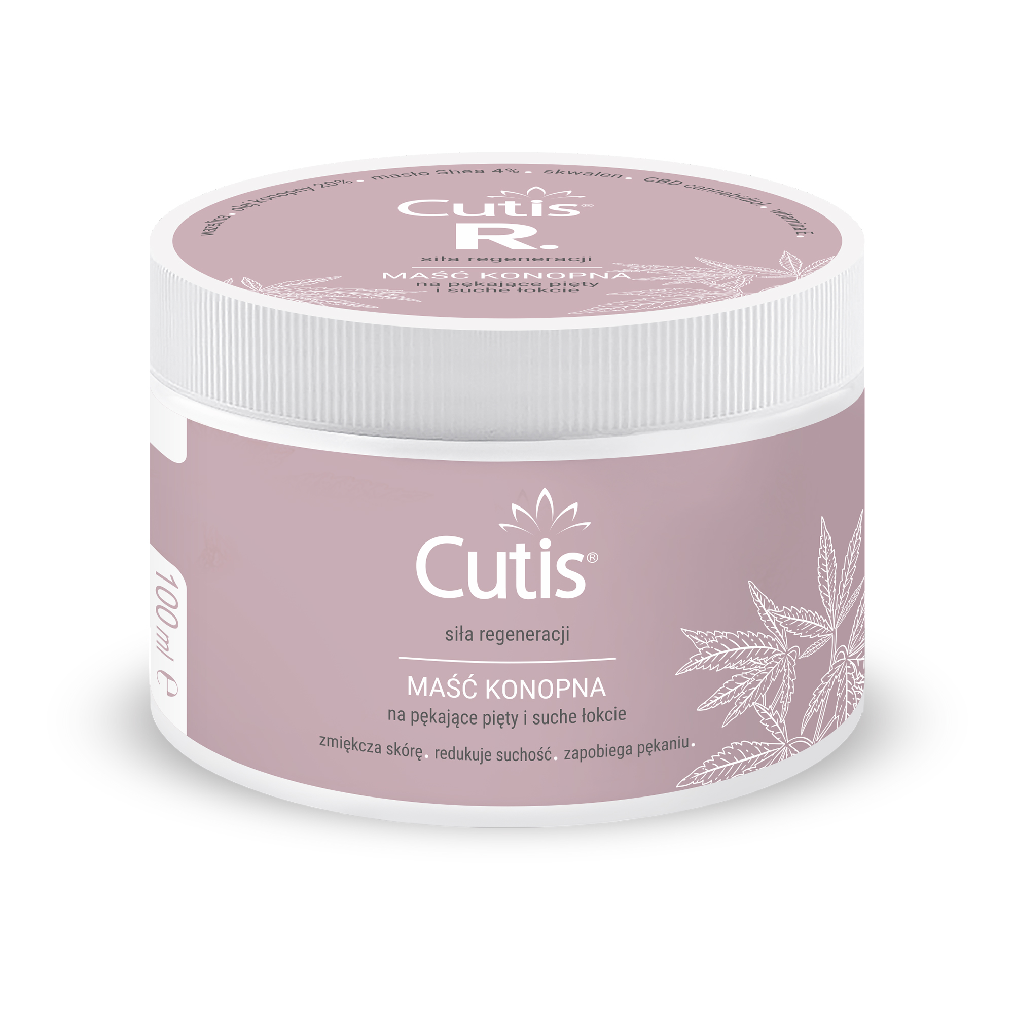 Cutis R-Regeneracja, maść konopna+ CBD, na pękające pięty i suche łokcie, 100 ml zdjęcie