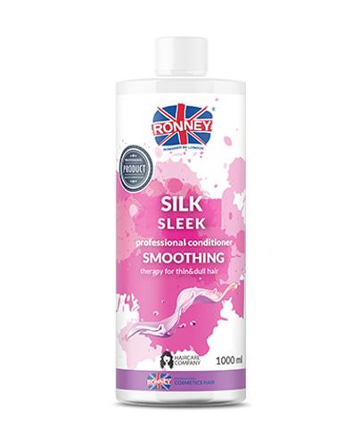 Ronney Professional Conditioner Smoothing Silk Sleek Odżywka wygładzająca do włosów cienkich i matowych, 1000 ml zdjęcie
