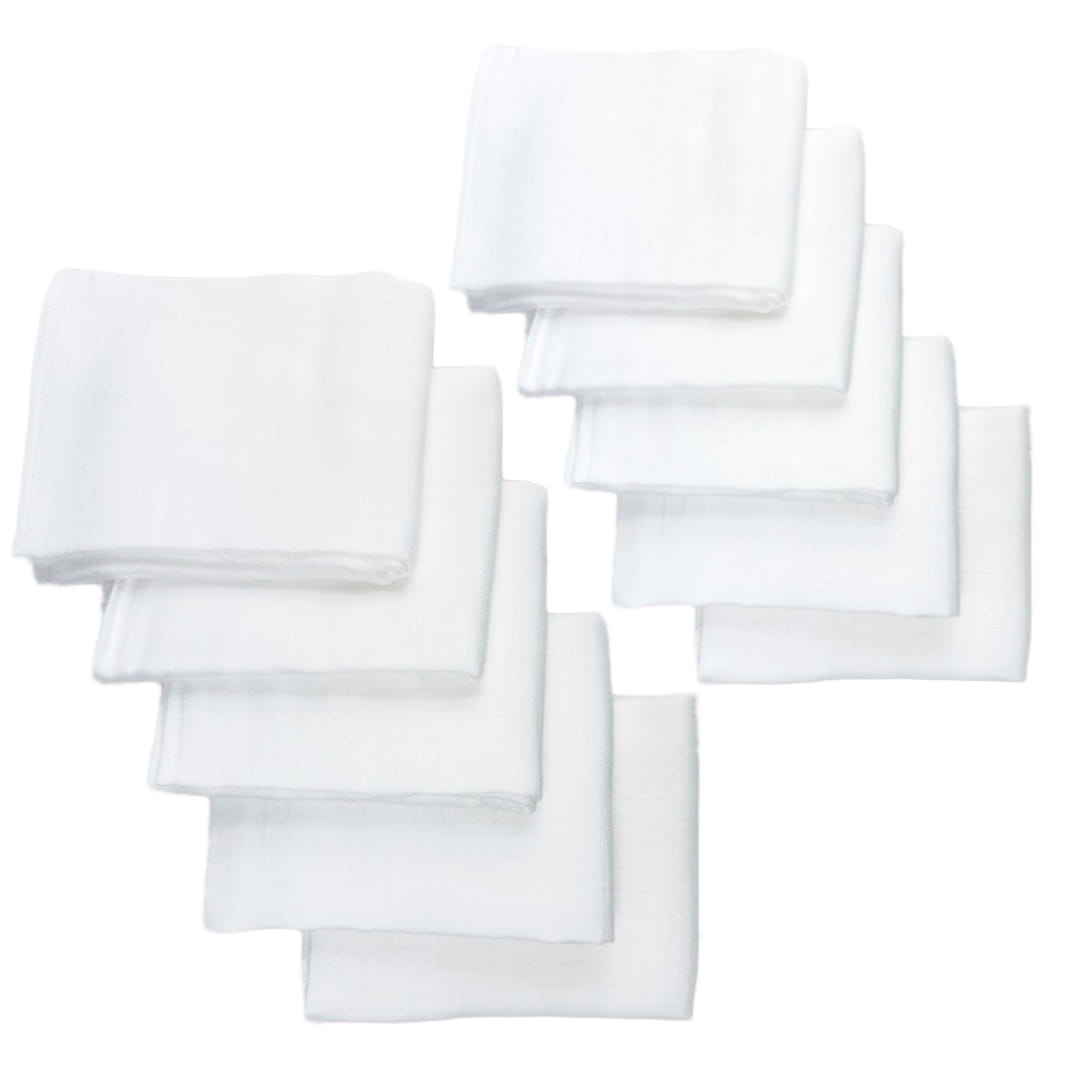 Bocioland, pieluszki tetrowe białe, rozmiar 60 x 80 cm, 10 sztuk