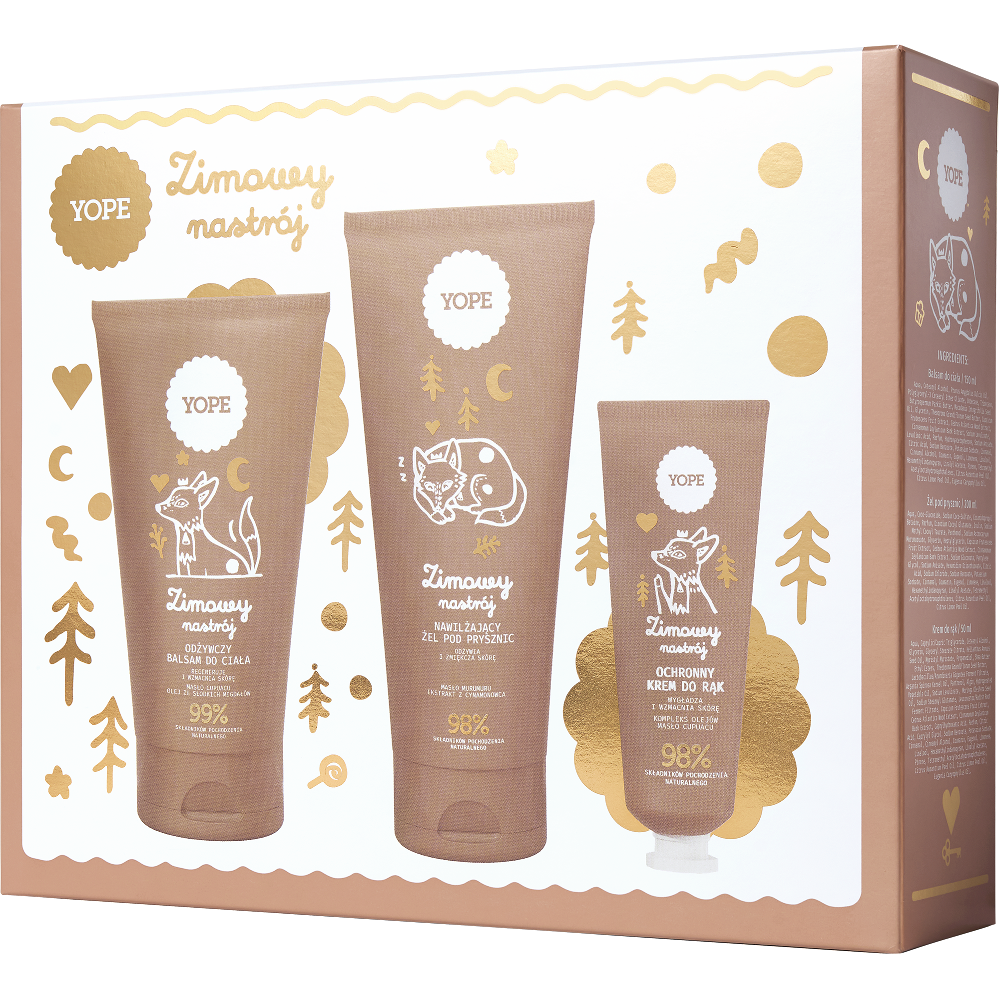 Yope Zestaw Zimowy Nastrój Balsam do ciała 150 ml, Żel pod prysznic 200 ml, Krem do rąk 50 ml zdjęcie