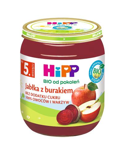 HiPP BIO od pokoleń, Jabłka z burakiem, po 5. m-cu, 125 g, składniki. zdjęcie