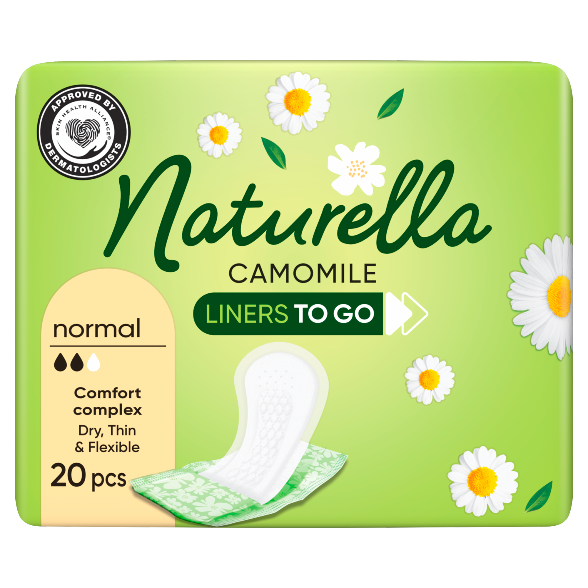 Naturella Camomile To Go Normal Wkładki higieniczne, 20 sztuk zdjęcie