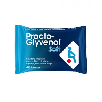 Procto-Glyvenol Soft, nawilżane chusteczki dla osób z hemoroidami, 30 sztuk