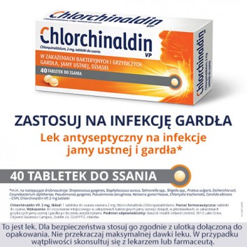 Chlorchinaldin VP 2mg 40 tabletek do ssania