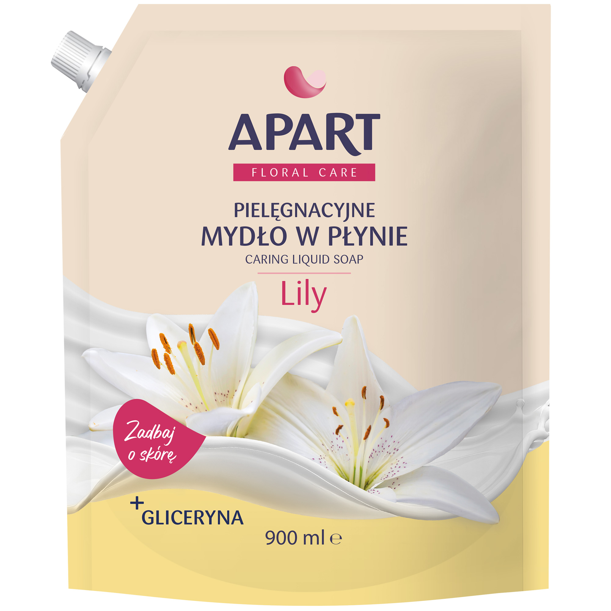 Apart Kremowe mydło w płynie lilia refil, 900 ml zdjęcie