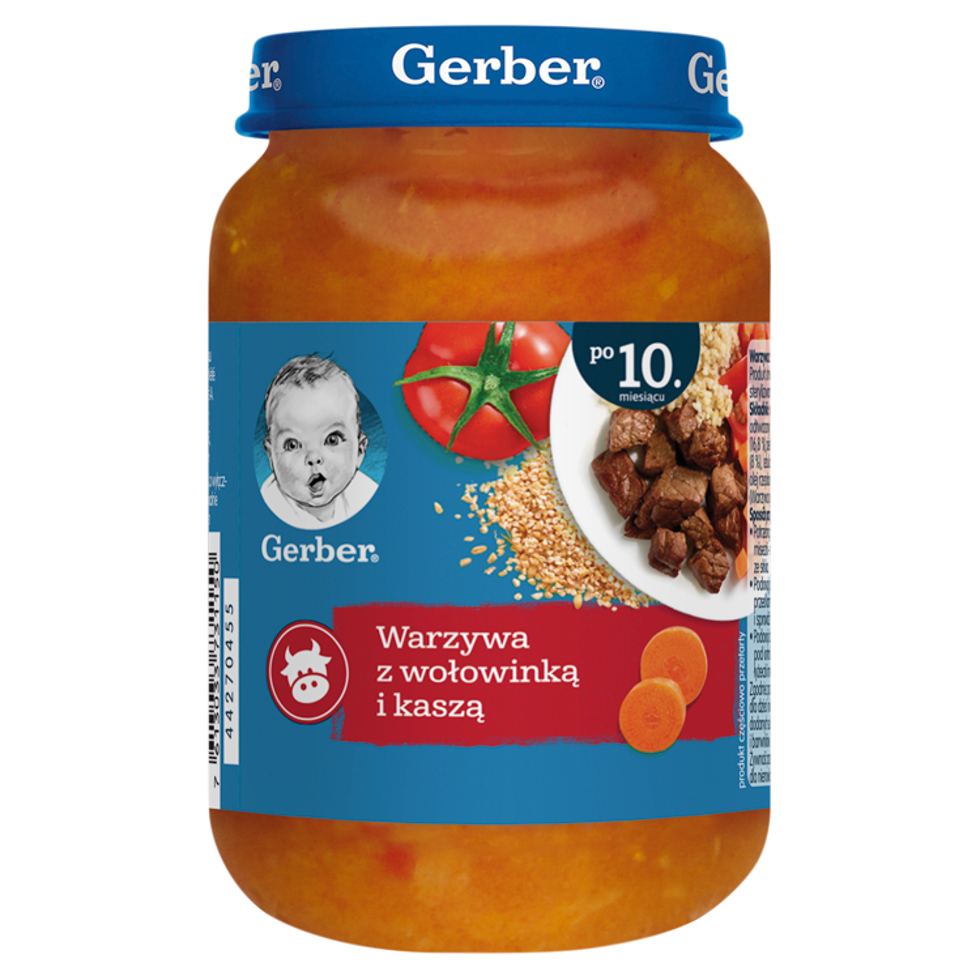 GERBER Obiadek wołowinka po staropolsku z kaszą po 10 miesiącu - 190 g zdjęcie