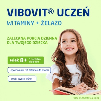 VIBOVIT UCZEŃ Witaminy + Żelazo, 30 tabletek