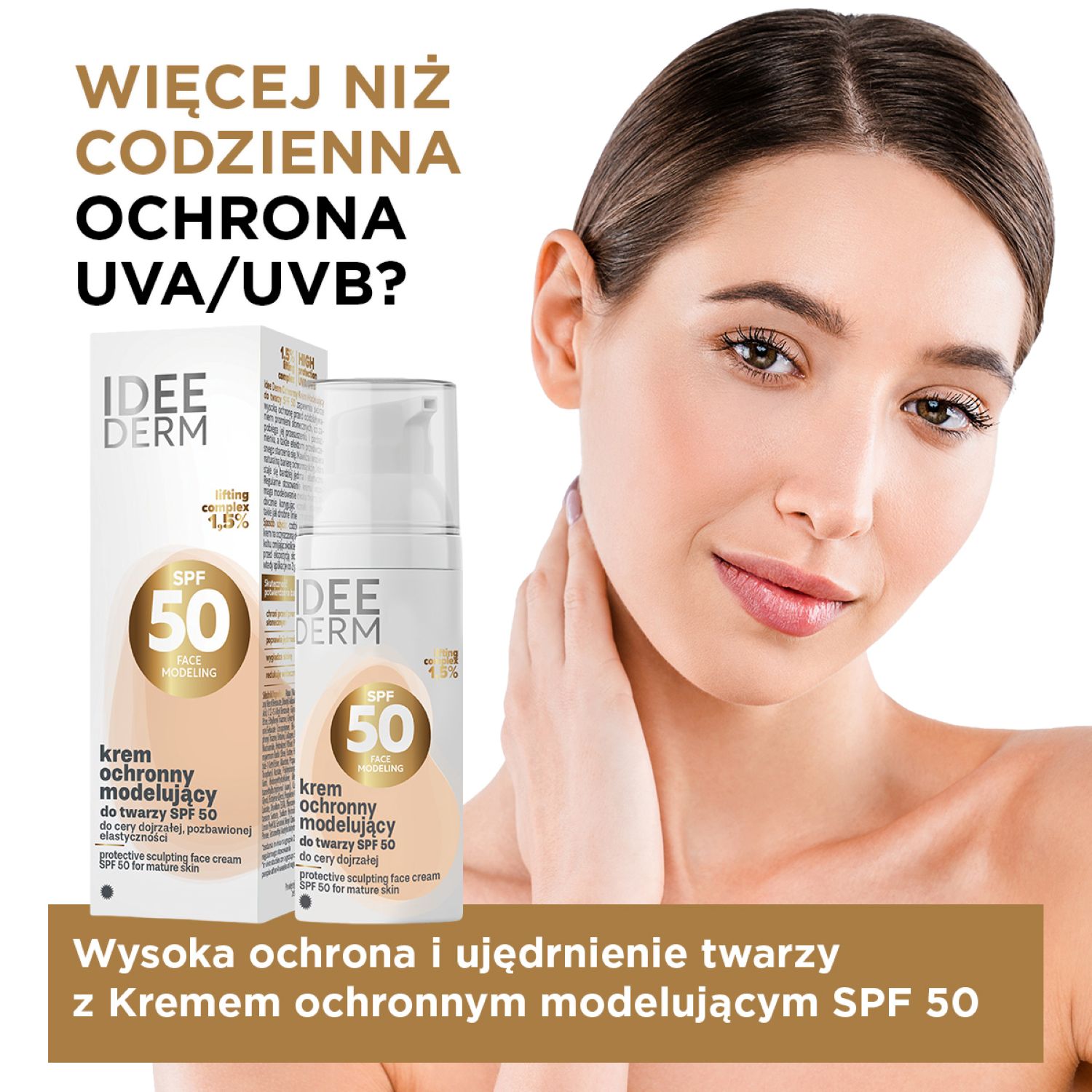 Idee Derm, krem ochronny modelujący SPF 50, 50 ml