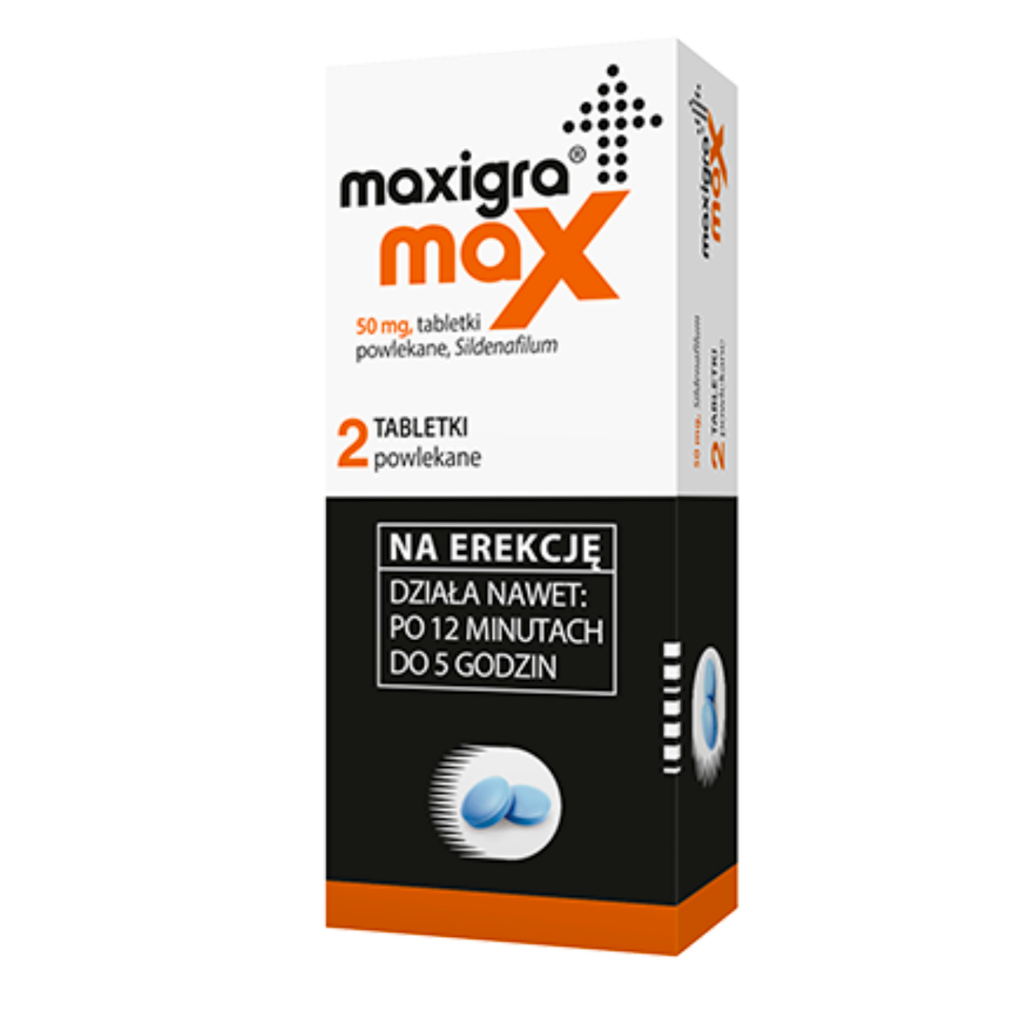 Maxigra Max 50 mg - 2 tabletki
