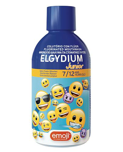 Elgydium Junior Emoji Płyn do płukania jamy ustnej dla dzieci 7-12 lat, 500 ml, cena, opinie, właściwości  zdjęcie