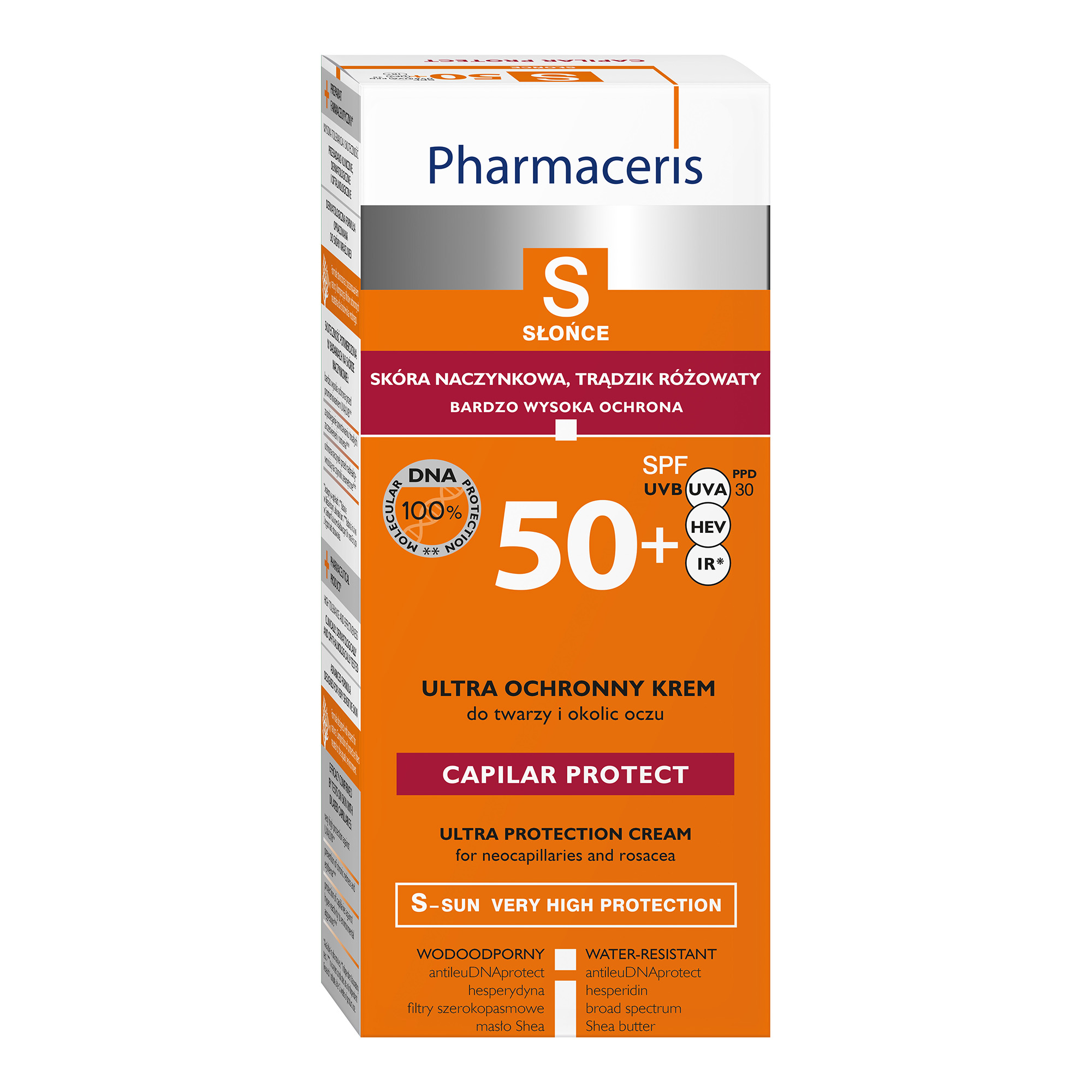 Pharmaceris S, krem ochronny na naczynka i trądzik różowaty SPF 50+, 50 ml zdjęcie