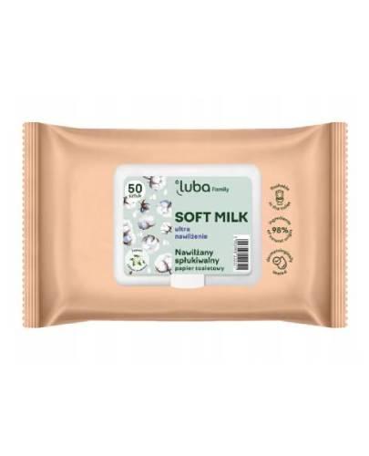 Luba Family Soft Milk, Papier toaletowy nawilżany spłukiwalny, 50 sztuk zdjęcie