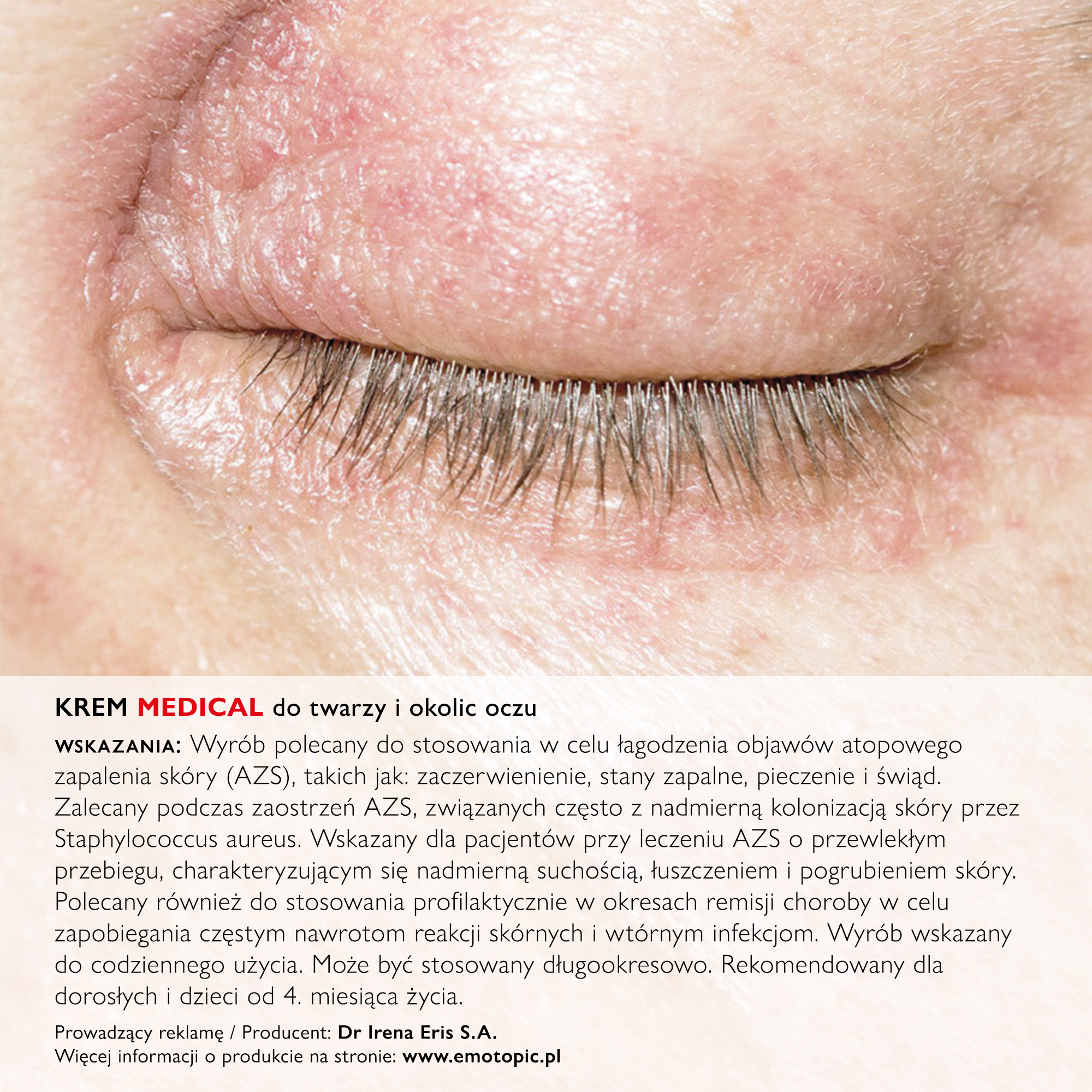 Emotopic Bacteria Control krem Medical do twarzy i okolic oczu 50 ml