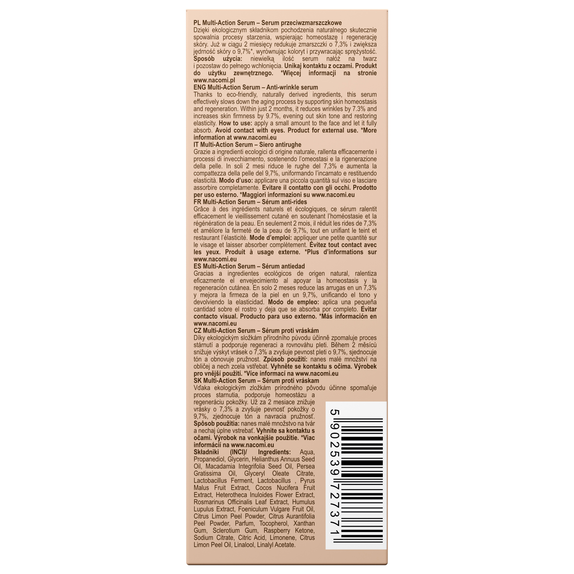 Nacomi Ethic Care Multi-Action Serum przeciwzmarszczkowe, 30 ml