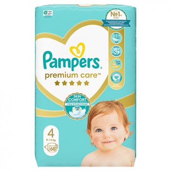 Pampers Pieluchy Premium Care rozmiar 4, 68 sztuk pieluszek 