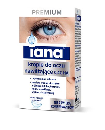 IANA PREMIUM Nawilżające krople do oczu 0,4% HA - 10 ml Na suche oko - cena, opinie, stosowanie  zdjęcie