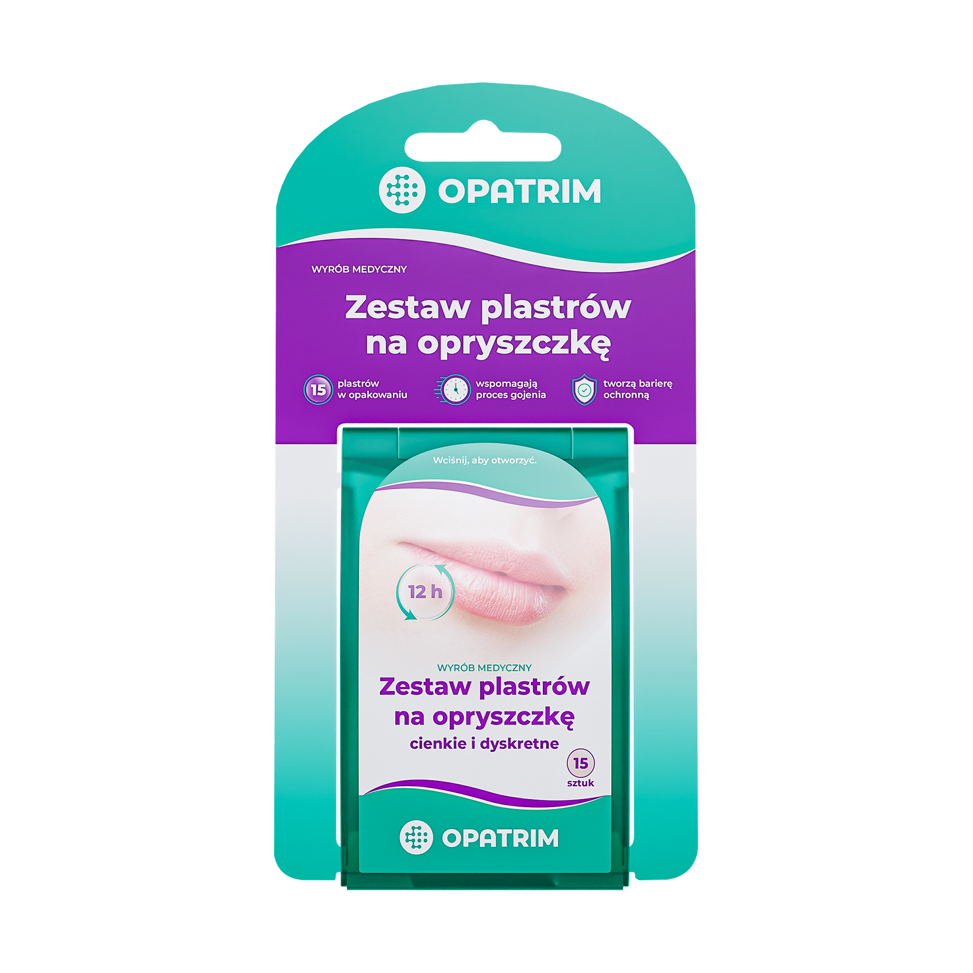 Opatrim Zestaw plastrów na opryszczkę, 15 sztuk zdjęcie