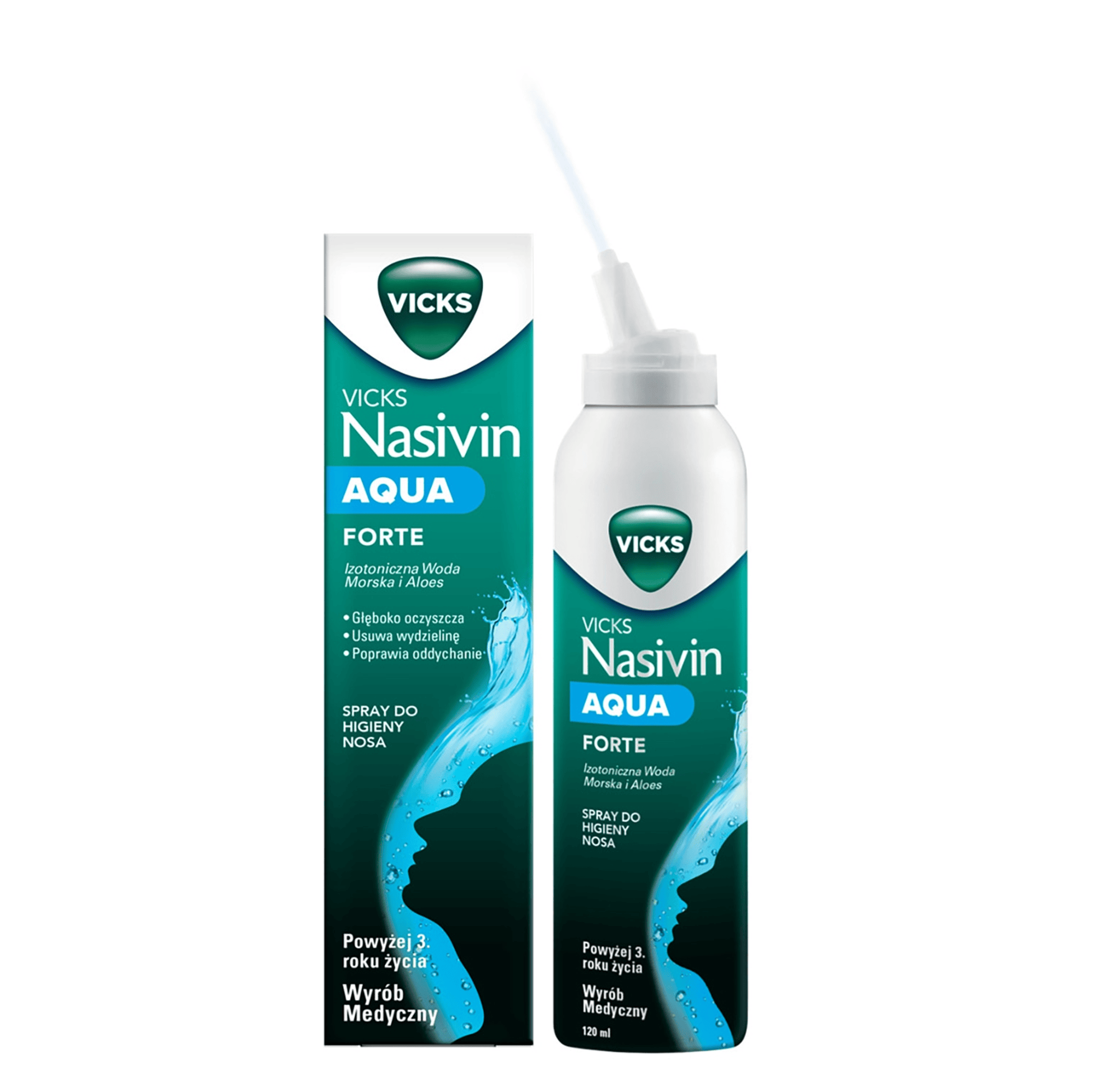 Vicks Nasivin Aqua Forte, spray, 120 ml zdjęcie