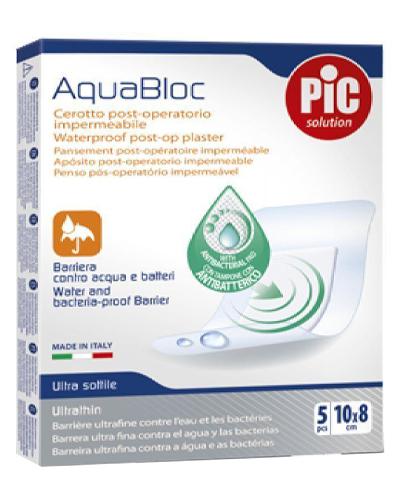 Pic Solution AquaBloc Plaster pooperacyjny z antybakteryjnym opatrunkiem 10 x 8 cm, 5 sztuk zdjęcie