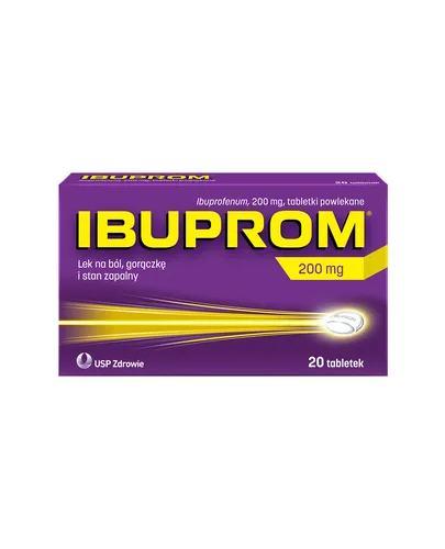 Ibuprom 200 mg, 20 tabletek powlekanych zdjęcie