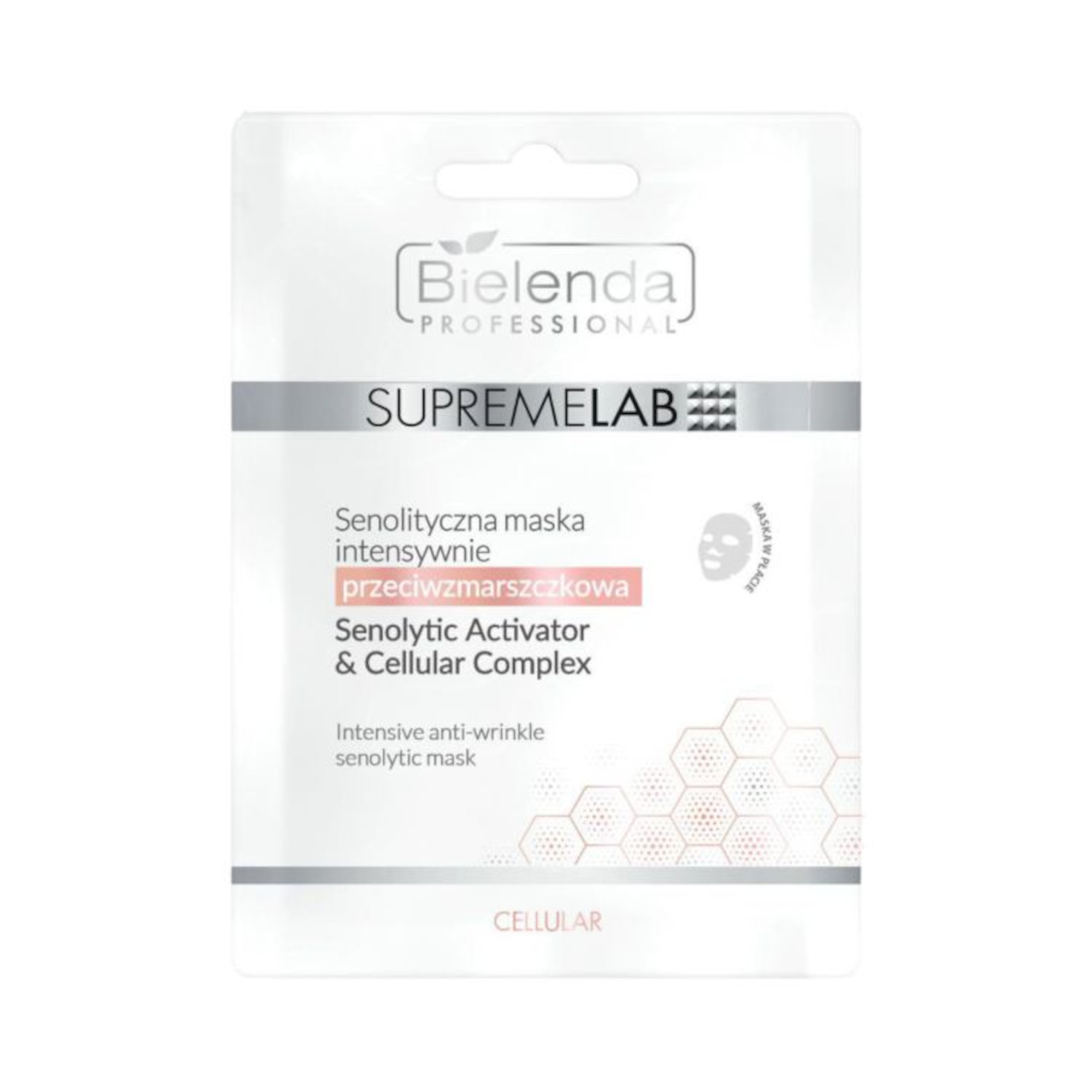 Bielenda Professional Supremelab Cellular, senolityczna maska intensywnie przeciwzmarszczkowa z Senolytic Activator&Cellular Complex, 1 płat zdjęcie