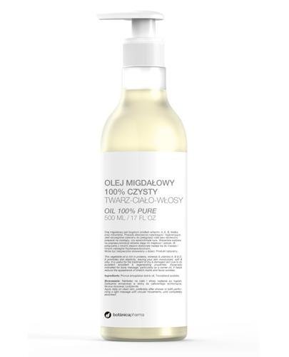 BOTANICAPHARMA Olej migdałowy 100% czysty - 500 ml. Pielęgnacja skóry i włosów. zdjęcie
