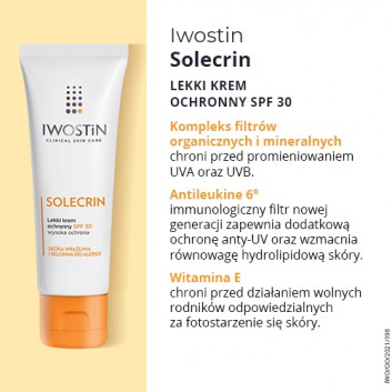 Iwostin Solecrin SPF30 lekki krem ochronny 50 ml