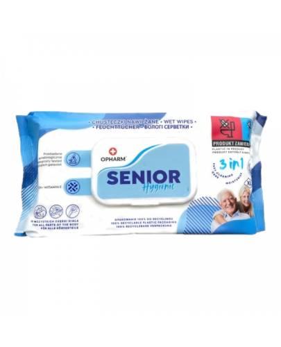 Opharm Senior Hygienic chusteczki nawilżane, 72 sztuki zdjęcie