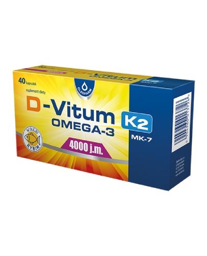 D-Vitum 4000 j.m. K2 MK-7 Omega-3, kapsułki, 40 sztuk zdjęcie