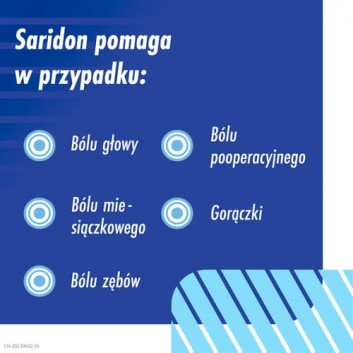 Saridon 250 mg + 150 mg + 50 mg 20 tabletek
