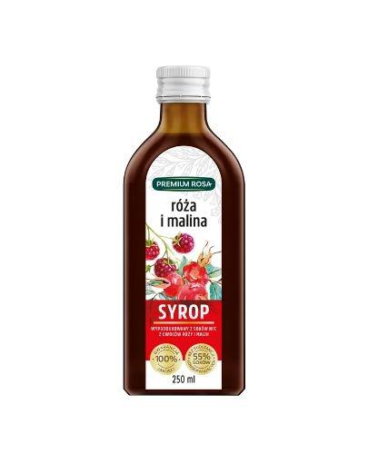 Premium Rosa Syrop z soków NFC z owoców róży i malin - 250 ml  zdjęcie