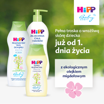 HIPP BABYSANFT Płyn do kąpieli pielęgnacyjny, 350 ml 