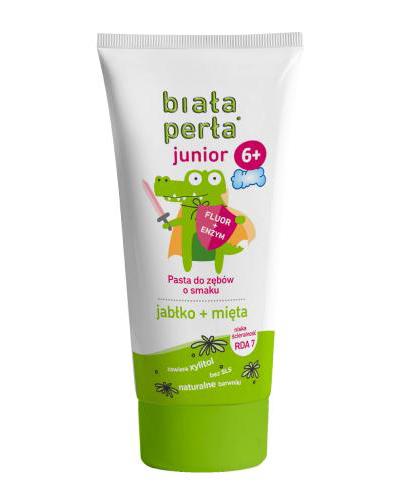 Biała Perła Junior 6+ Pasta do zębów o smaku jabłko + mięta, 75 ml zdjęcie