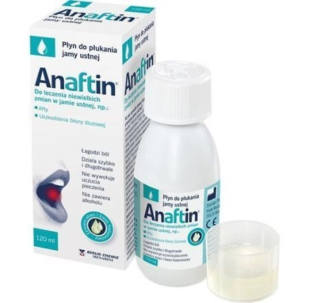 Anaftin płyn do płukania jamy ustnej na afty 120 ml zdjęcie