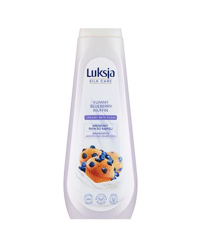 Luksja Silk Care Kremowy Płyn do kąpieli Smakowita jagodowa babeczka, 900 ml, cena, opinie, stosowanie zdjęcie