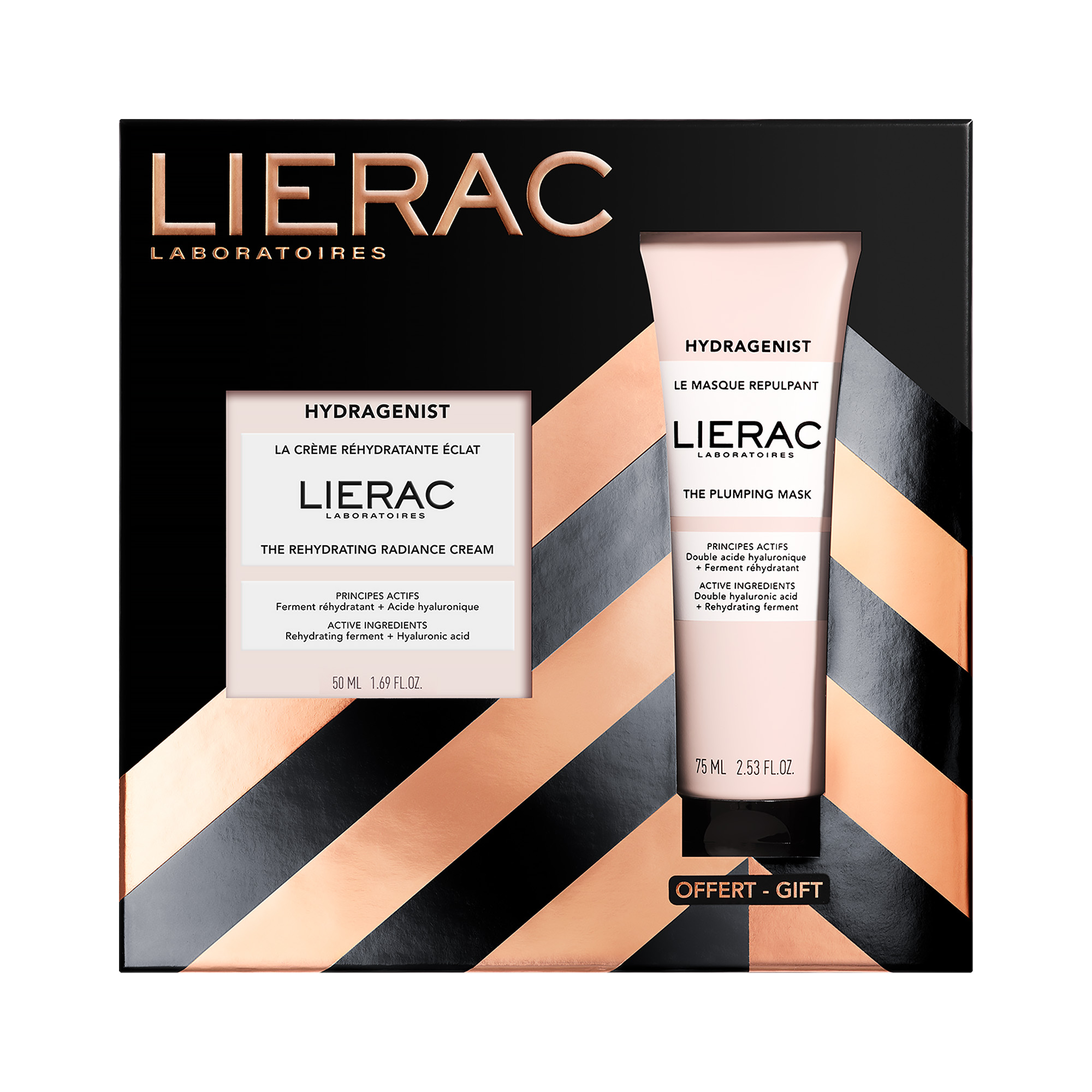 Zestaw Lierac Hydragenist, krem, 50 ml + maska nawilżająco-wypełniająca, 75 ml zdjęcie