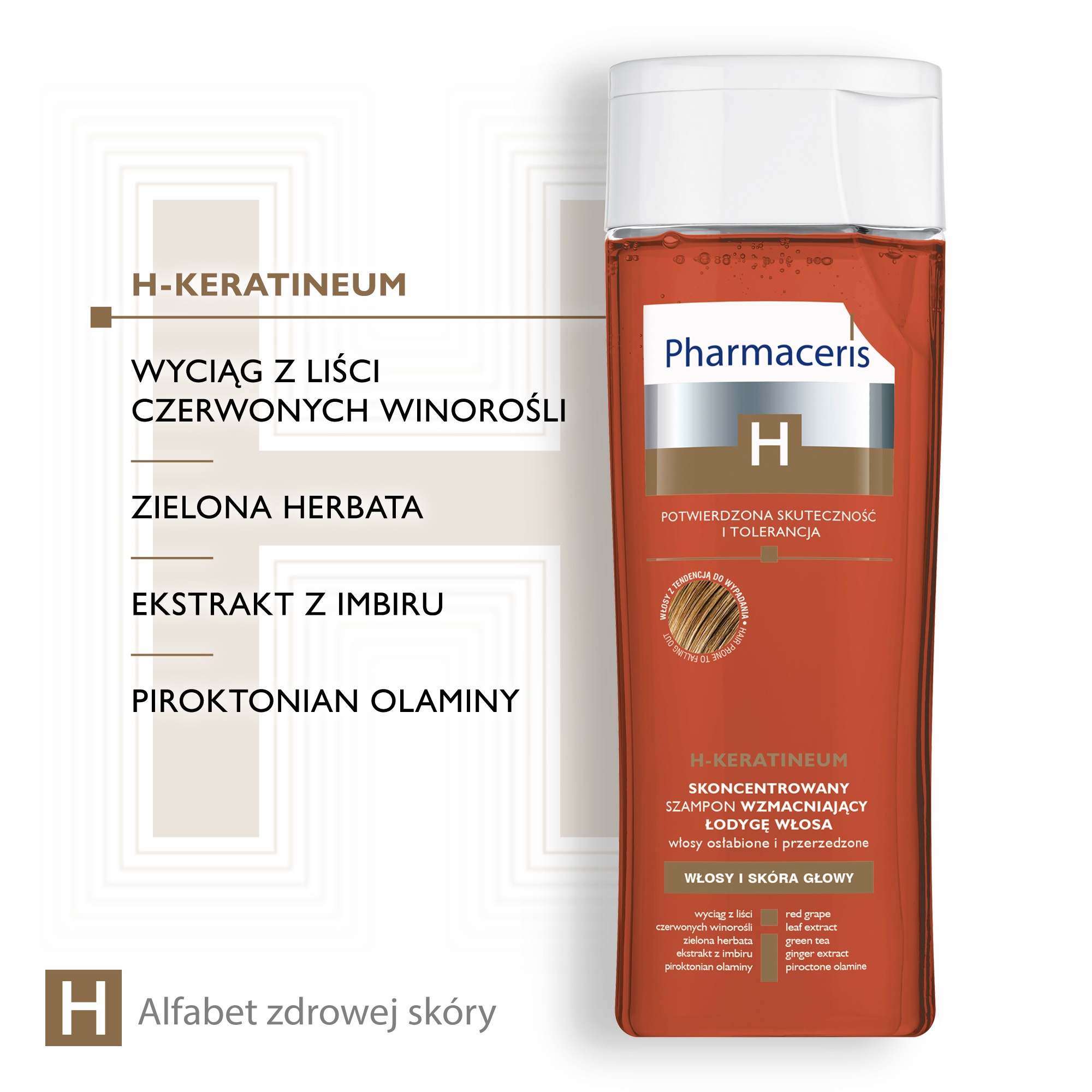 Pharmaceris H Keratineum szampon wzmacniający do włosów osłabionych 250 ml 