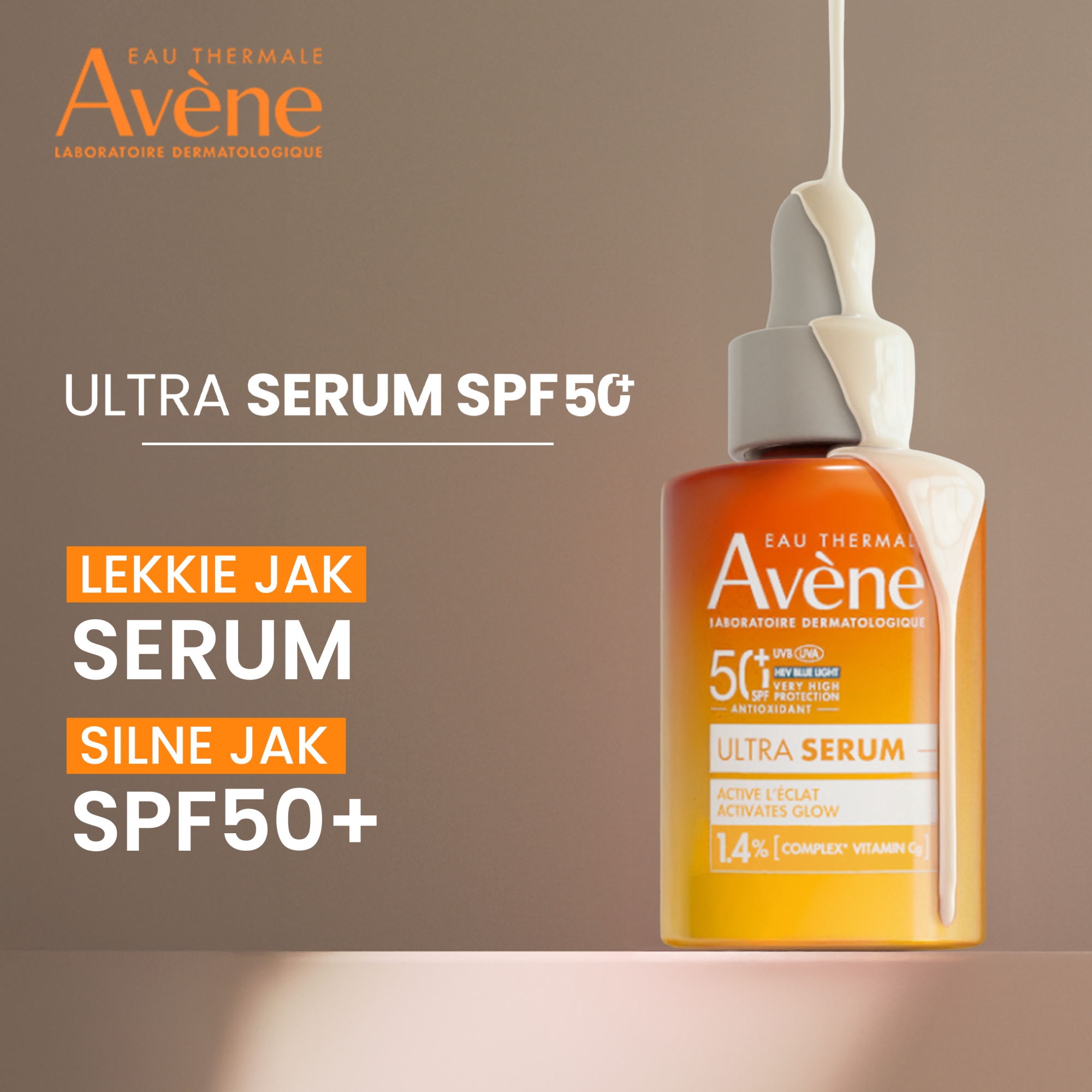 Avene, Bardzo wysoka ochrona Ultra Serum Aktywujące blask skóry SPF 50+, 30 ml