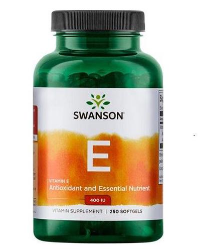Swanson Naturalna Witamina E 400IU - 250 kaps. - cena, opinie, właściwości  zdjęcie