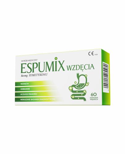 ESPUMIX Wzdęcia 80 mg symetykonu, 60 kapsułek zdjęcie