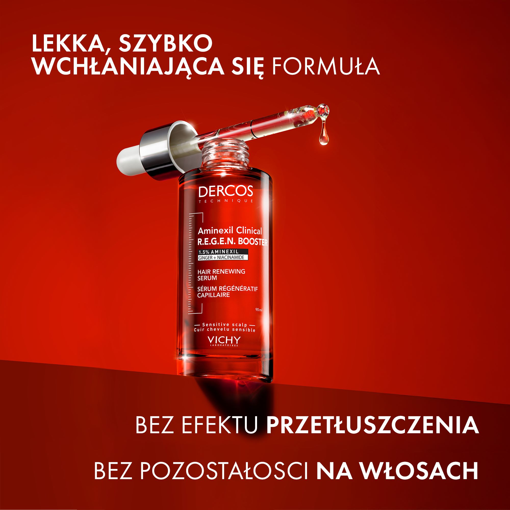 Vichy Dercos Aminexil R.E.G.E.N, Serum wzmacniające i stymulujące włosy, 90 ml