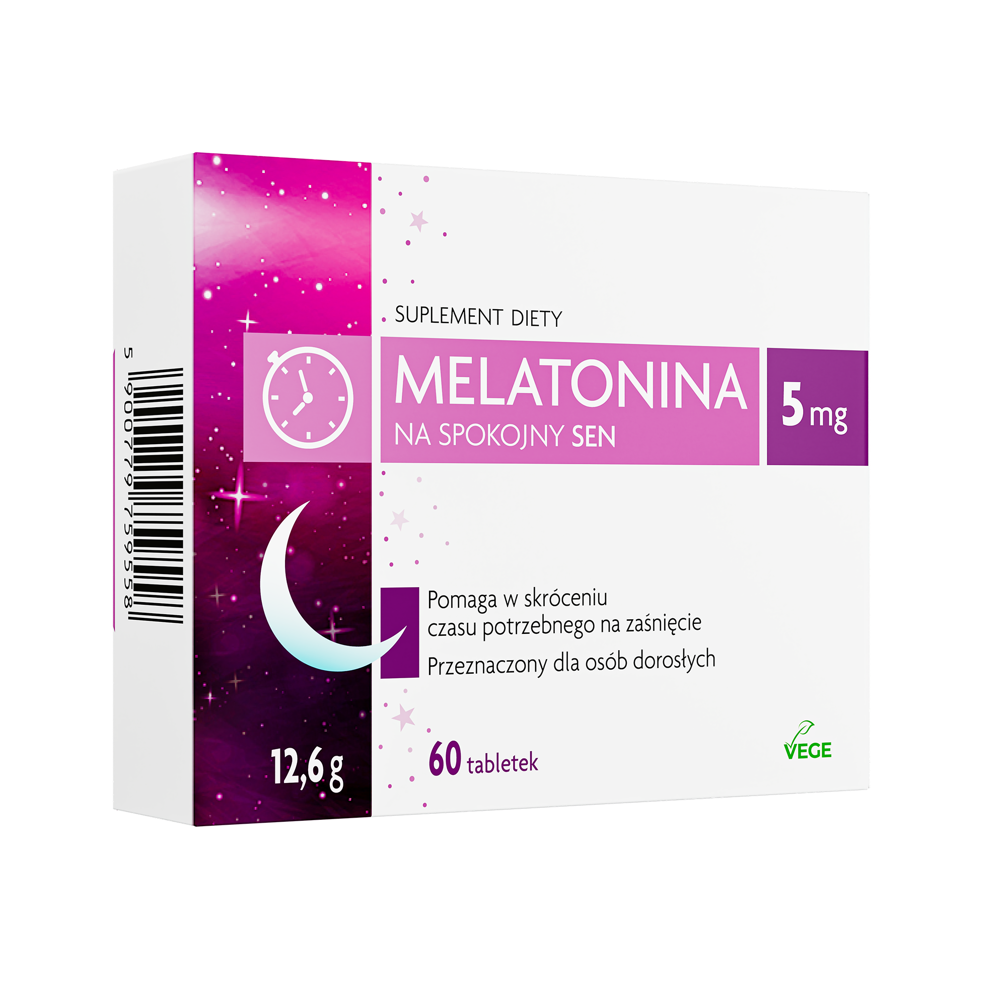Nature Pharm Melatonina 5 mg, tabletki, 60 sztuk