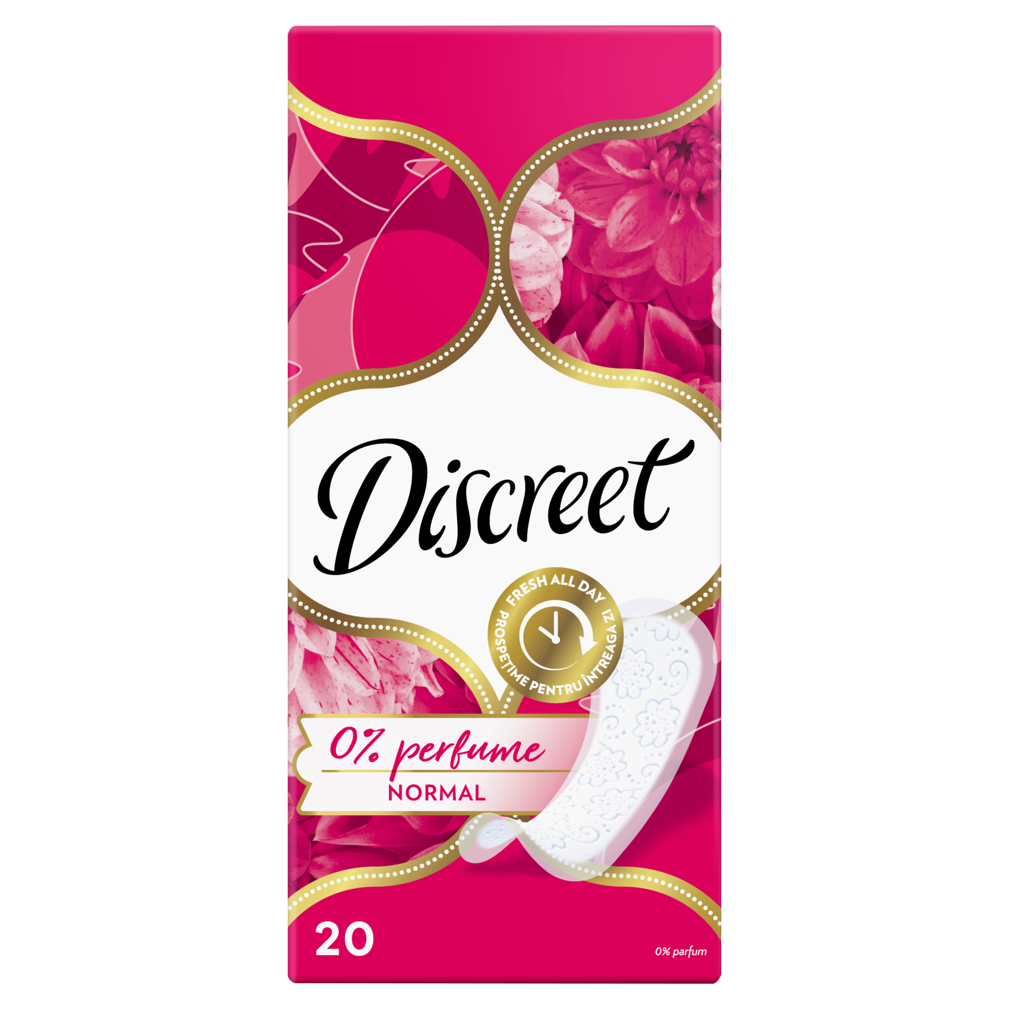 Discreet 0% Perfume Normal Wkładki higieniczne, 20 sztuk zdjęcie