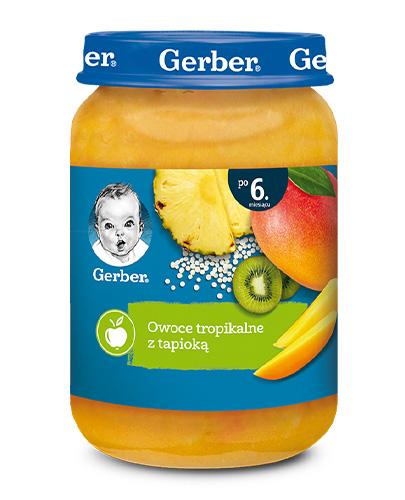 Gerber Owoce tropikalne z tapioką po 6 miesiącu - 190 g - cena, opinie, właściwości zdjęcie