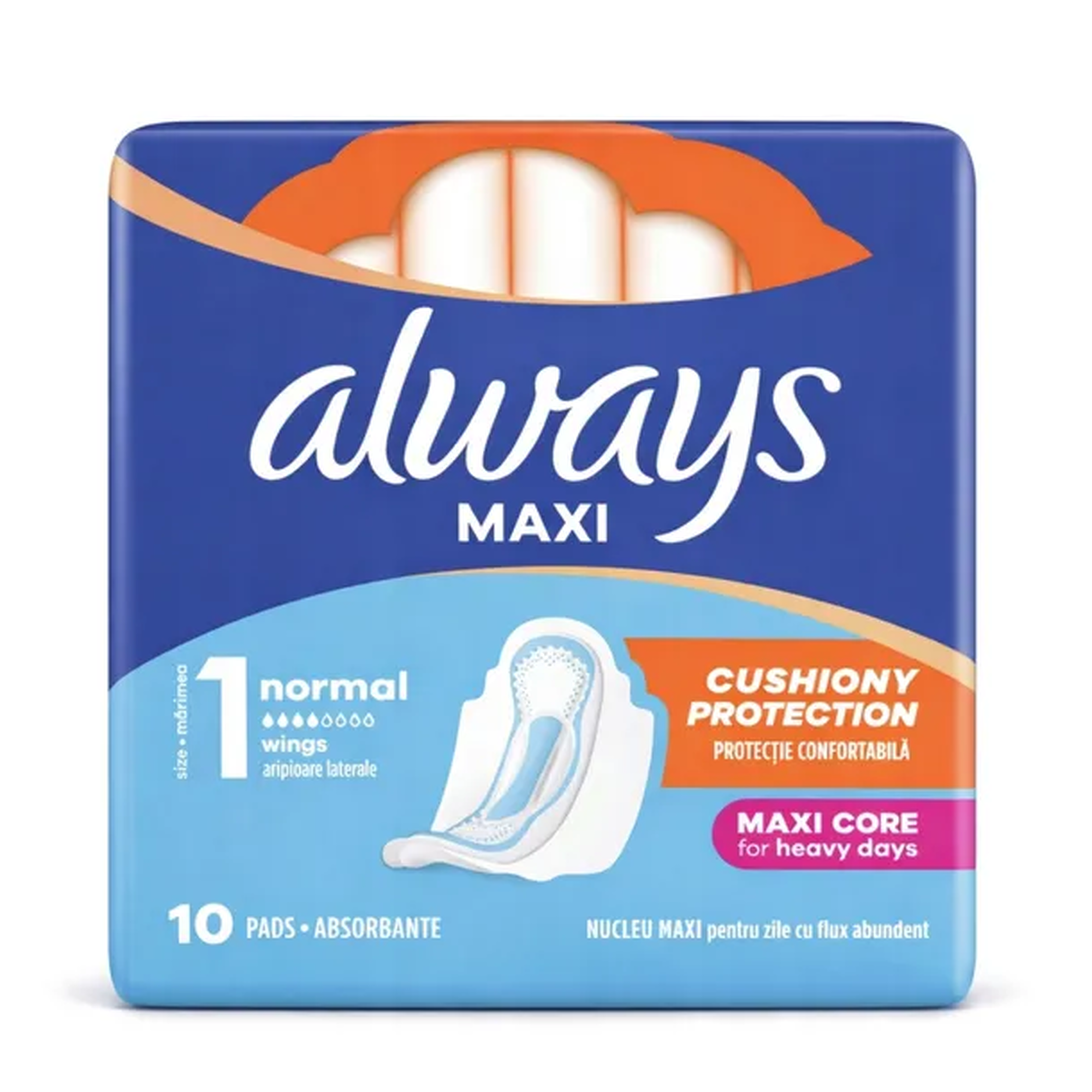 Always Maxi Normal podpaski ze skrzydełkami, 10 sztuk zdjęcie