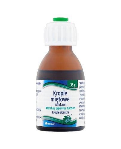 AFLOFARM Krople miętowe - 35 g. Na niestrawność, wzdęcia oraz pomocniczo w stanach skurczowych jelit. zdjęcie