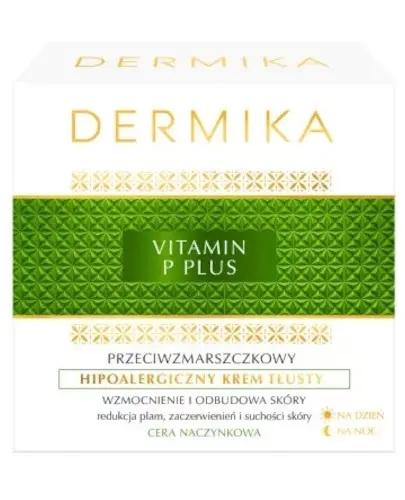 DERMIKA VITAMIN P PLUS Przeciwzmarszczkowy hipoalergiczny krem półtłusty, 50 ml zdjęcie