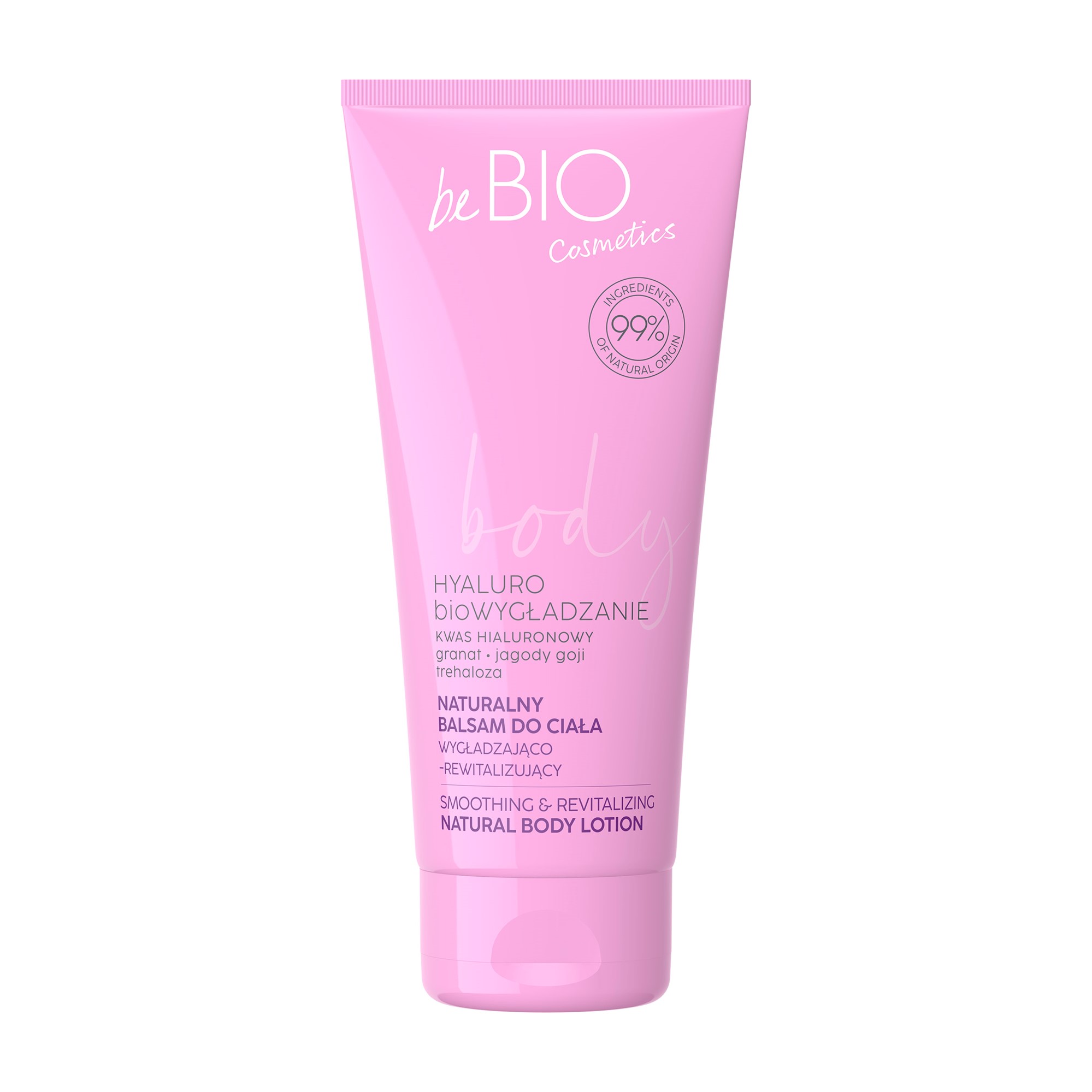 beBIO HYALURO BIOwygładzenie naturalny balsam do ciała granat, jagody goji i kwas hialuronowy 200 ml zdjęcie