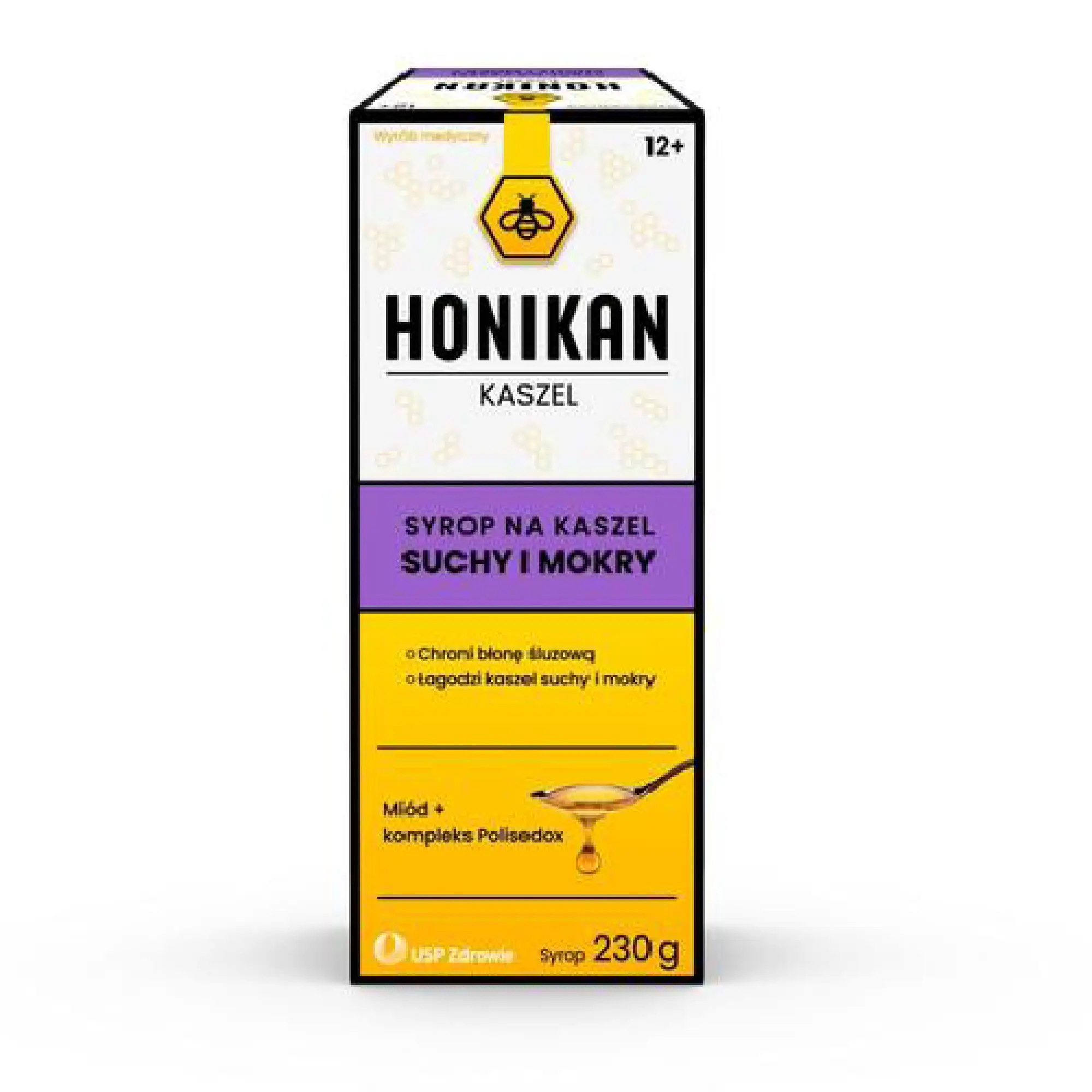 Honikan Kaszel Syrop, 230 g, cena, wskazania, właściwości zdjęcie